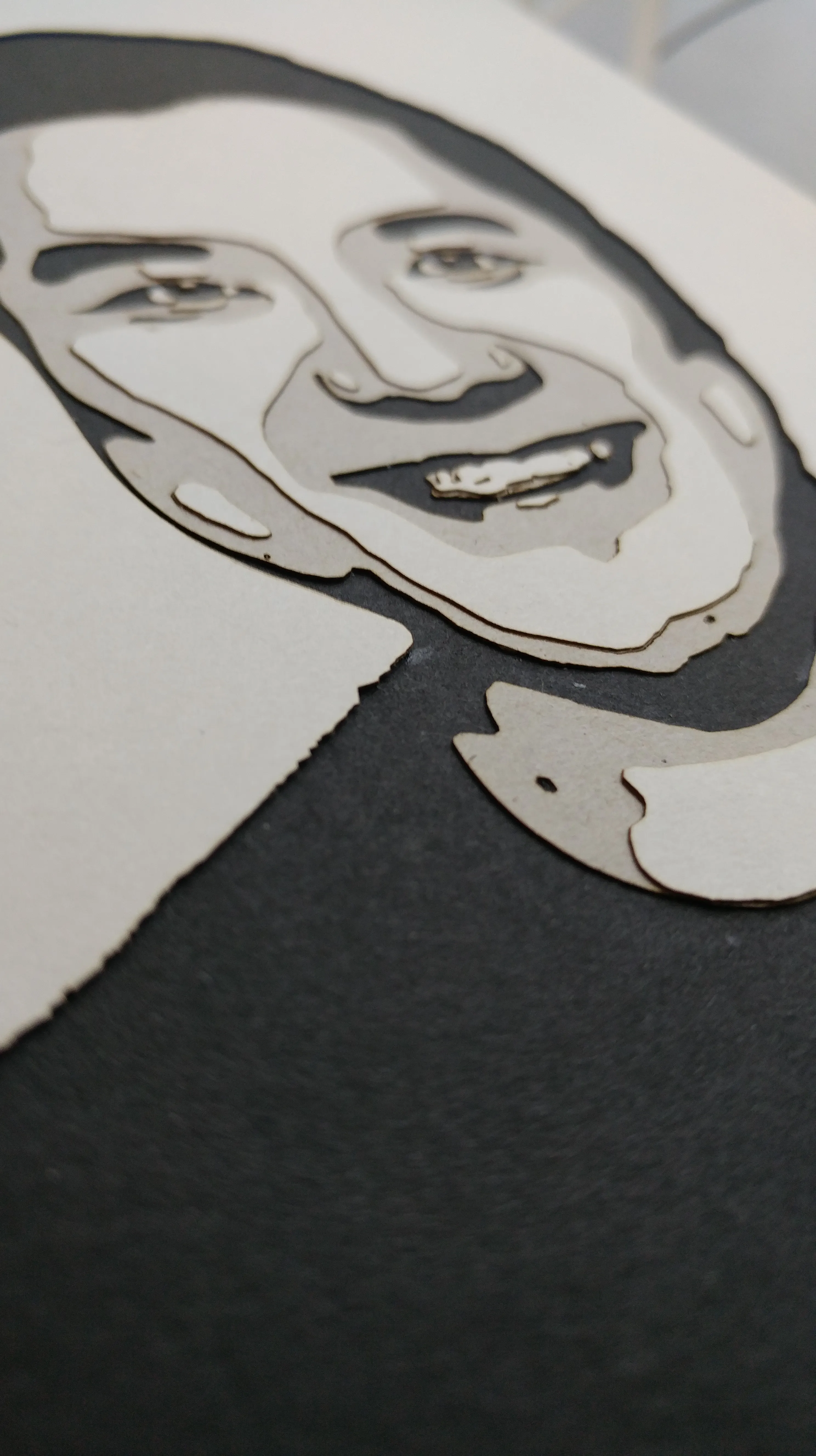 Laser Self Portrait Detail